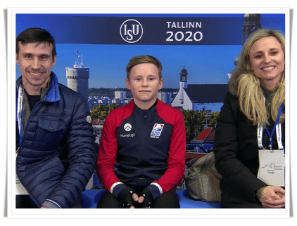 イリア選手と両親画像